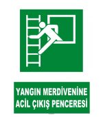 Yangın Merdiveni Acil Çıkış Penceresi Levhası (Yüksek Kalite)