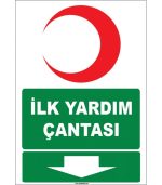 İlk Yardım Çantası: Acil Durum İşareti - Aşağı Yönlendirme