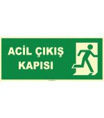 Fosforlu Acil Çıkış Kapısı Levhası - Güvenlik ve Yönlendirme