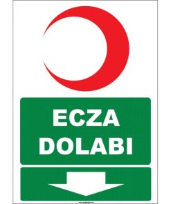 Ecza Dolabı Aşağıda - Acil İlk Yardım Malzemeleri İçin Etiket