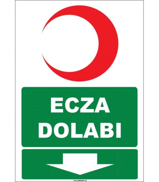 Ecza Dolabı Aşağıda - Acil İlk Yardım Malzemeleri İçin Etiket