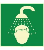 Fosforlu Acil Vücut Duşu İşareti/Levhası: Parlak ve Güvenli