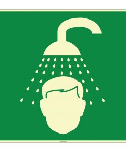 Fosforlu Acil Vücut Duşu İşareti/Levhası: Parlak ve Güvenli