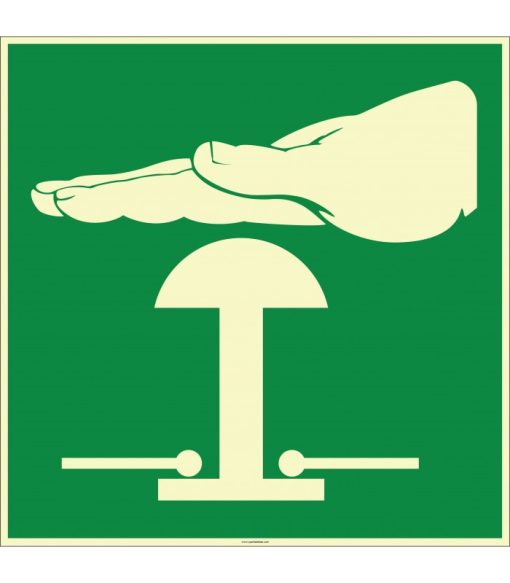 Fosforlu Acil Stop Butonu İşareti/Levhası - Acil Durum Düğmesi Etiketi