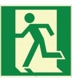 Fosforlu Acil Çıkış İşareti / Levhası - Yüksek Görünürlük Etiketi
