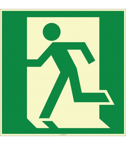 Fosforlu Acil Çıkış İşareti / Levhası - Yüksek Görünürlük Etiketi