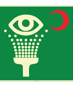 Fosforlu Acil Göz Duşu İşareti: Yüksek Görünürlüklü Levha/Etiket