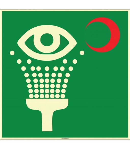 Fosforlu Acil Göz Duşu İşareti: Yüksek Görünürlüklü Levha/Etiket