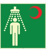 Fosforlu Acil Vücut Duşu İşareti Levhası Etiketi - Hızlı Kargo