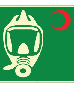 Fosforlu Acil Kaçış Maskesi Levhası - Yüksek Görünürlük