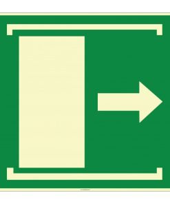 Fosforlu Kapıyı Açmak İçin Sağa Kaydırın Acil Durum Levhası