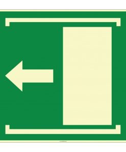 Fosforlu Kapı İşareti: Açmak İçin Sola Kaydırın (Çekin) Levhası