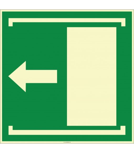 Fosforlu Kapı İşareti: Açmak İçin Sola Kaydırın (Çekin) Levhası