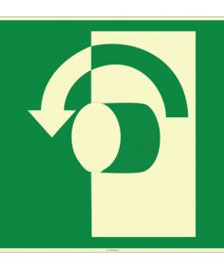 Fosforlu Sola Çevirin İşareti Levhası/Etiketi - Acil Durum