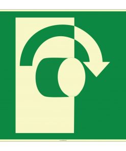 Fosforlu Acil Çıkış: Açmak İçin Sağa Çekiniz Levhası