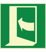 Fosforlu Kapıyı Açmak İçin Soldan Çekiniz İşareti/Levhası