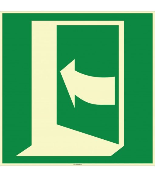 Fosforlu Kapıyı Açmak İçin Soldan Çekiniz İşareti/Levhası