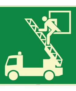 Fosforlu İtfaiye Merdiveni Acil Çıkış Penceresi İşareti/Levhası