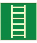 Fosforlu Acil Kaçış Merdiveni İşareti/Levhası - Güvenlik Etiketi
