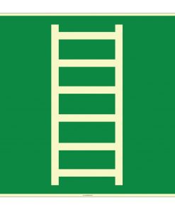 Fosforlu Acil Kaçış Merdiveni İşareti/Levhası - Güvenlik Etiketi