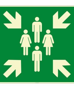 Fosforlu Acil Toplanma Bölgesi İşareti Levhası/Etiketi