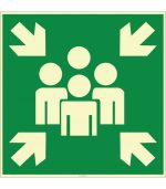 Fosforlu Acil Toplanma Noktası İşareti Levhası/Etiketi Satın Al