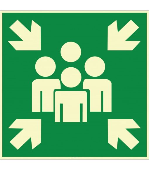 Fosforlu Acil Toplanma Noktası İşareti Levhası/Etiketi Satın Al