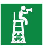 Cankurtaran Kulesi İşareti Levhası Etiketi - Acil Durum Güvenliği