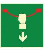 Fosforlu Acil Durdurma Teli İşareti Levhası/Etiketi Satın Al