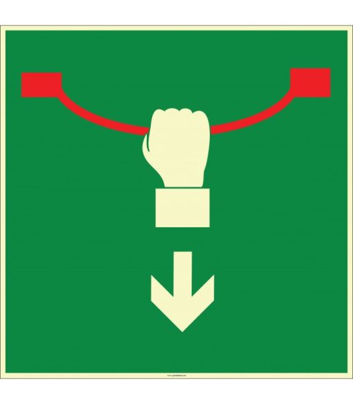 Fosforlu Acil Durdurma Teli İşareti Levhası/Etiketi Satın Al