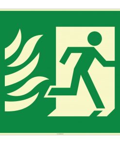 Fosforlu Acil Çıkış Sağa Yön Levhası: Yüksek Görünürlüklü İşaret