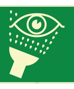 Fosforlu Acil Göz Duşu İşareti Levhası/Etiketi | Güvenlik Uyarı