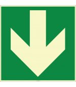 Fosforlu Aşağı Yön Ok İşareti/Etiketi Satın Al - Güvenlik Levhası