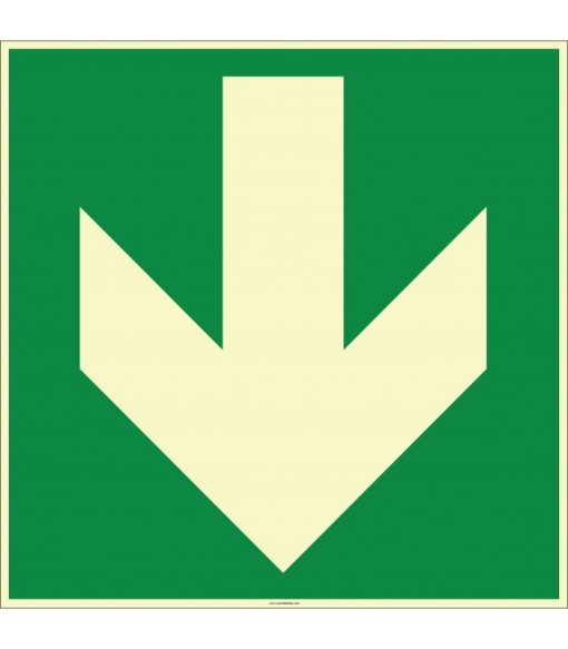 Fosforlu Aşağı Yön Ok İşareti/Etiketi Satın Al - Güvenlik Levhası