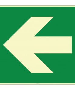 Fosforlu Sol Yön Acil Çıkış Levhası: Güvenlik İşareti