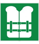 Can Yeleği İşareti Levhası: Acil Durum Can Yeleği Etiketi