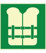 Fosforlu Can Yeleği İşareti Levhası Etiketi: Acil Durum