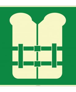 Fosforlu Can Yeleği İşareti Levhası Etiketi: Acil Durum