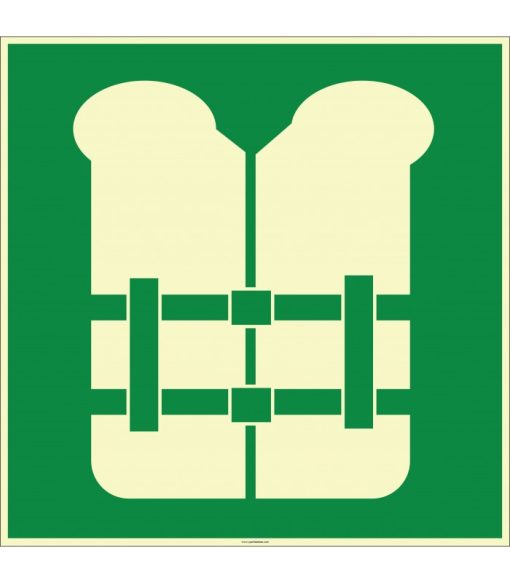 Fosforlu Can Yeleği İşareti Levhası Etiketi: Acil Durum