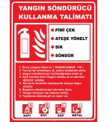 Yangın Söndürücü Kullanma Talimatı Levhası Satın Al