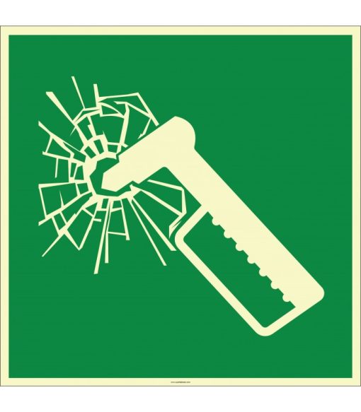 Fosforlu Acil Durum Cam Kırma İşareti/Levhası/Etiketi Satın Al