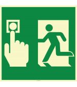 Fosforlu Acil Çıkış Alarm Butonu İşareti Levhası Etiketi