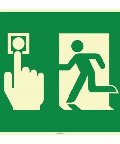 Fosforlu Acil Çıkış Alarm Butonu İşareti Levhası Etiketi