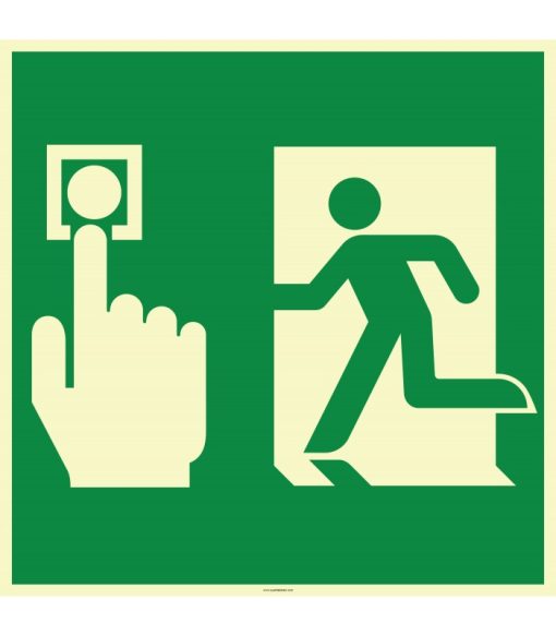 Fosforlu Acil Çıkış Alarm Butonu İşareti Levhası Etiketi