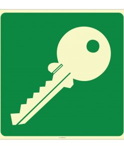 Fosforlu Anahtar İşareti, Levhası/Etiketi - Acil Durum