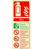 Fosforlu Sulu Yangın Söndürücü Levhası - Acil Durum İşareti