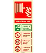 Fosforlu Yangın Dolabı Levhası - Acil Güvenlik İşareti