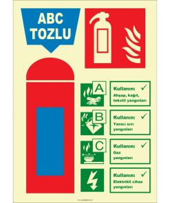 Fosforlu ABC Tozlu Yangın Söndürücü - Acil Durum Güvenliği