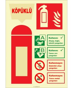 Fosforlu Köpüklü Yangın Söndürücü - Acil Durum Güvenlik Ürünü