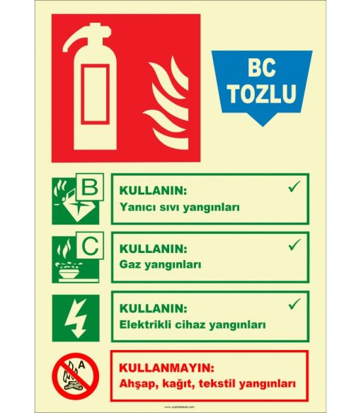 Fosforlu BC Tozlu Yangın Söndürücü: Acil Durum Güvenliği